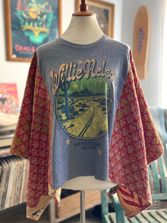 Willie Nelson OS longer sleeves