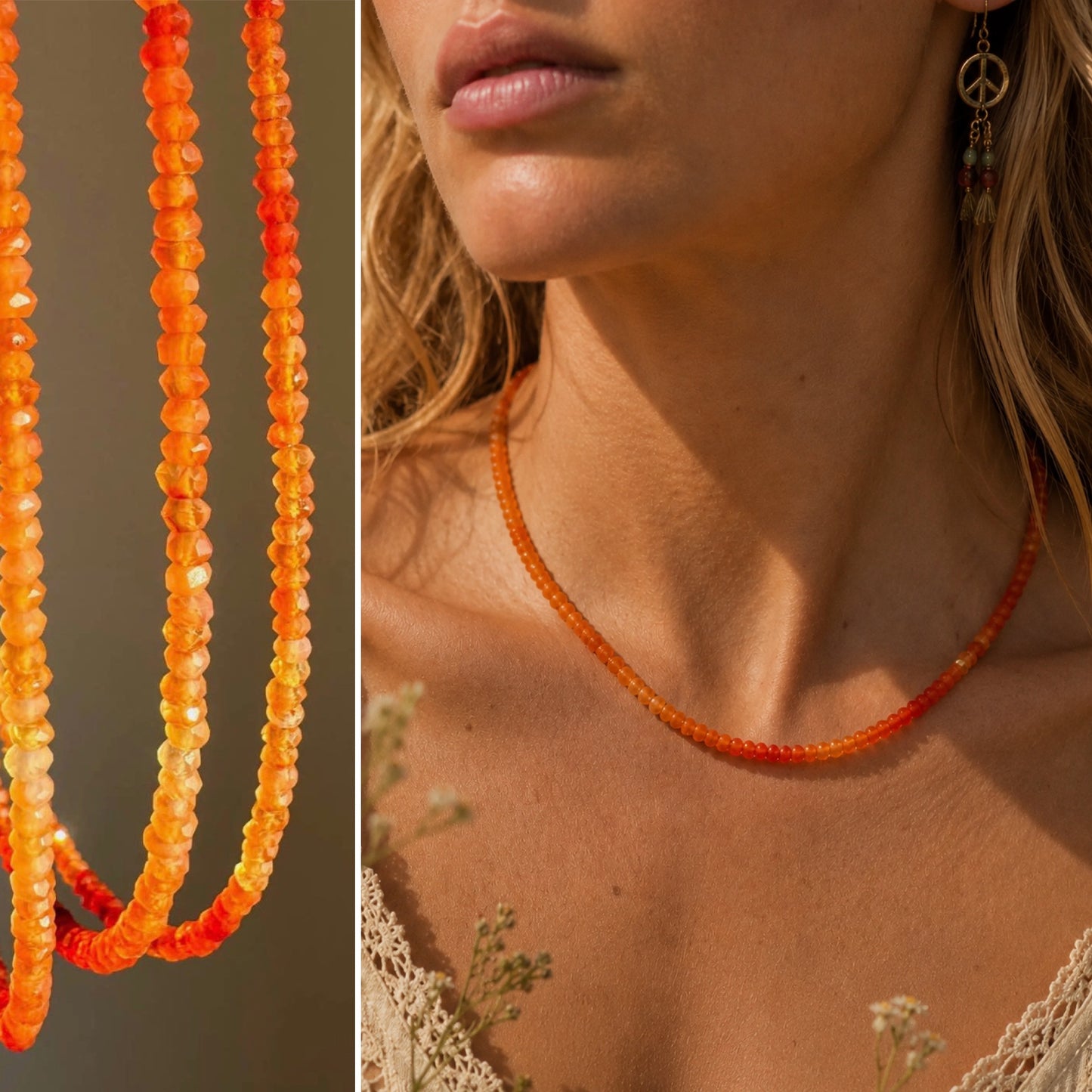 Ombre Carnelian Necklace