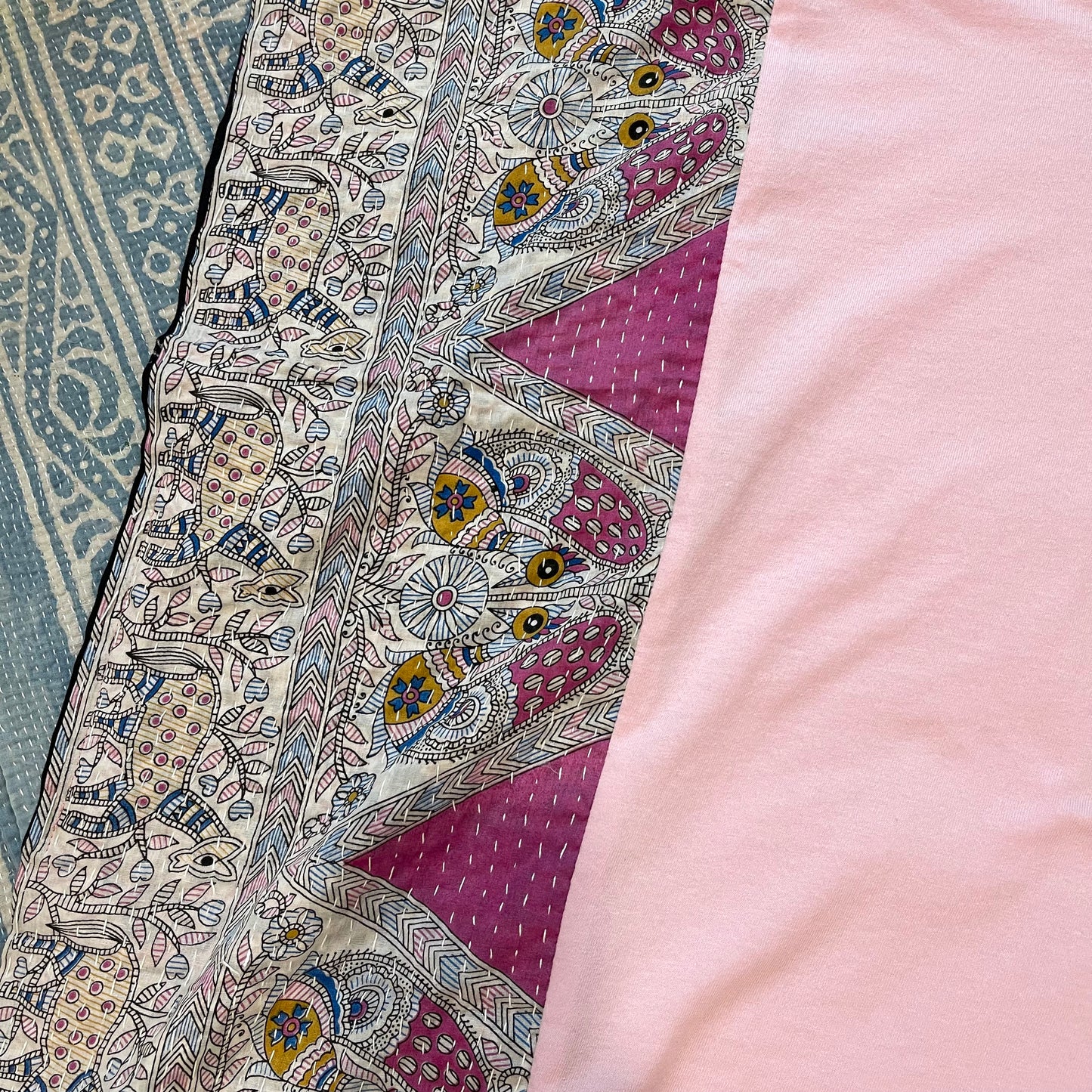Cotton Kantha Tee (Soft Pink) S-XL