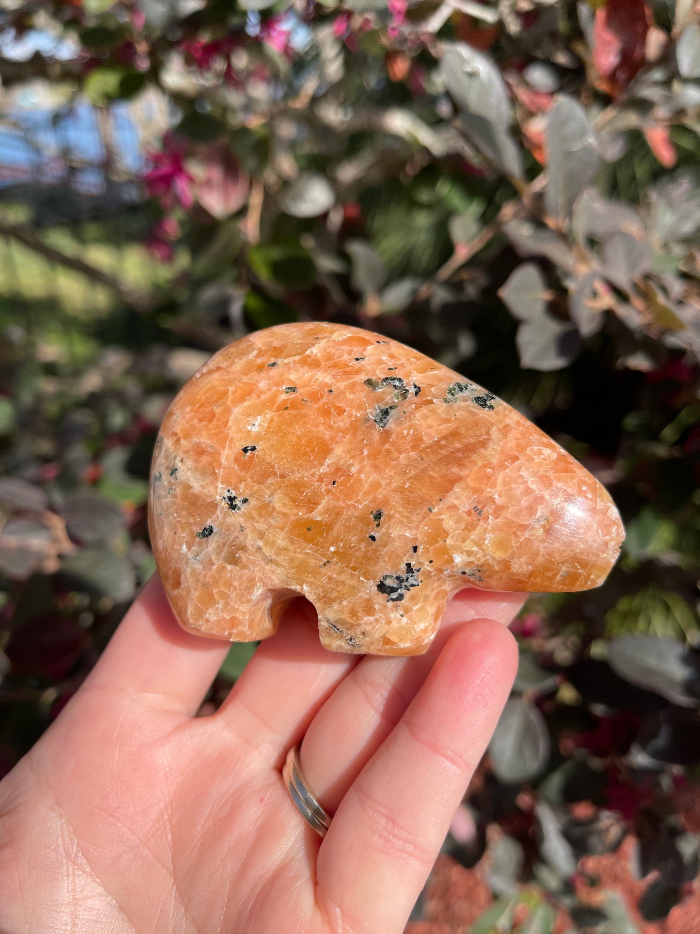 Orange Calcite Zuni Bear