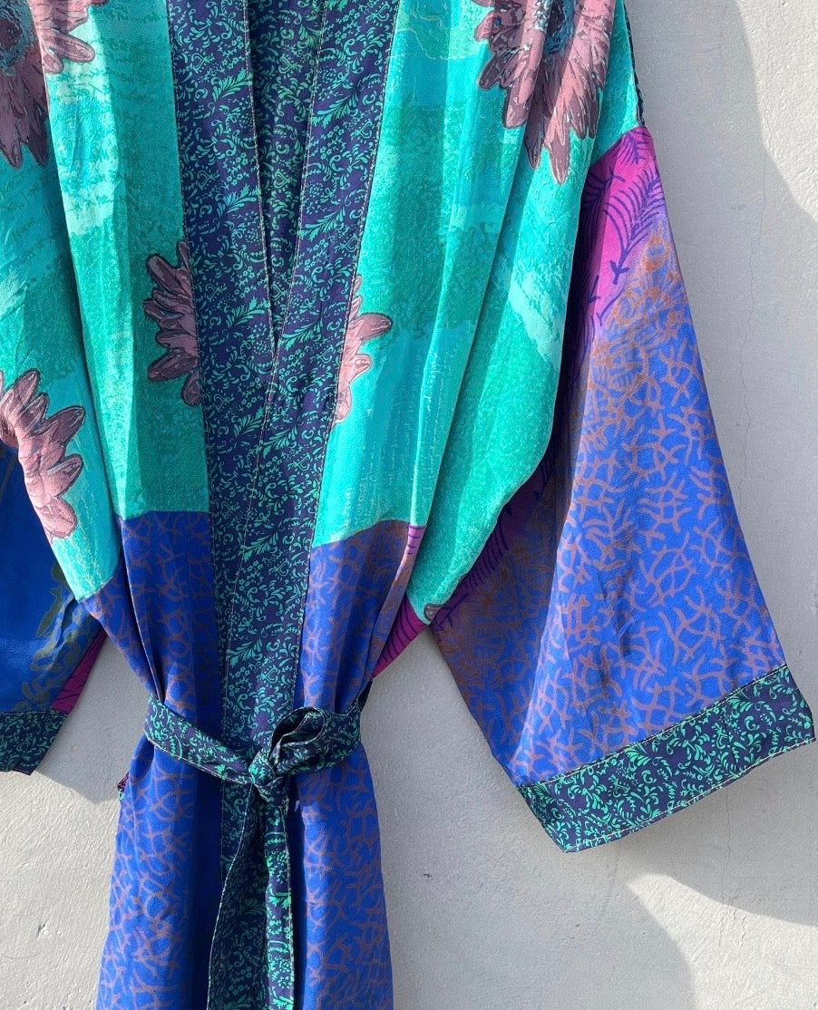 Mystic Tide Crepe Silk Kimono