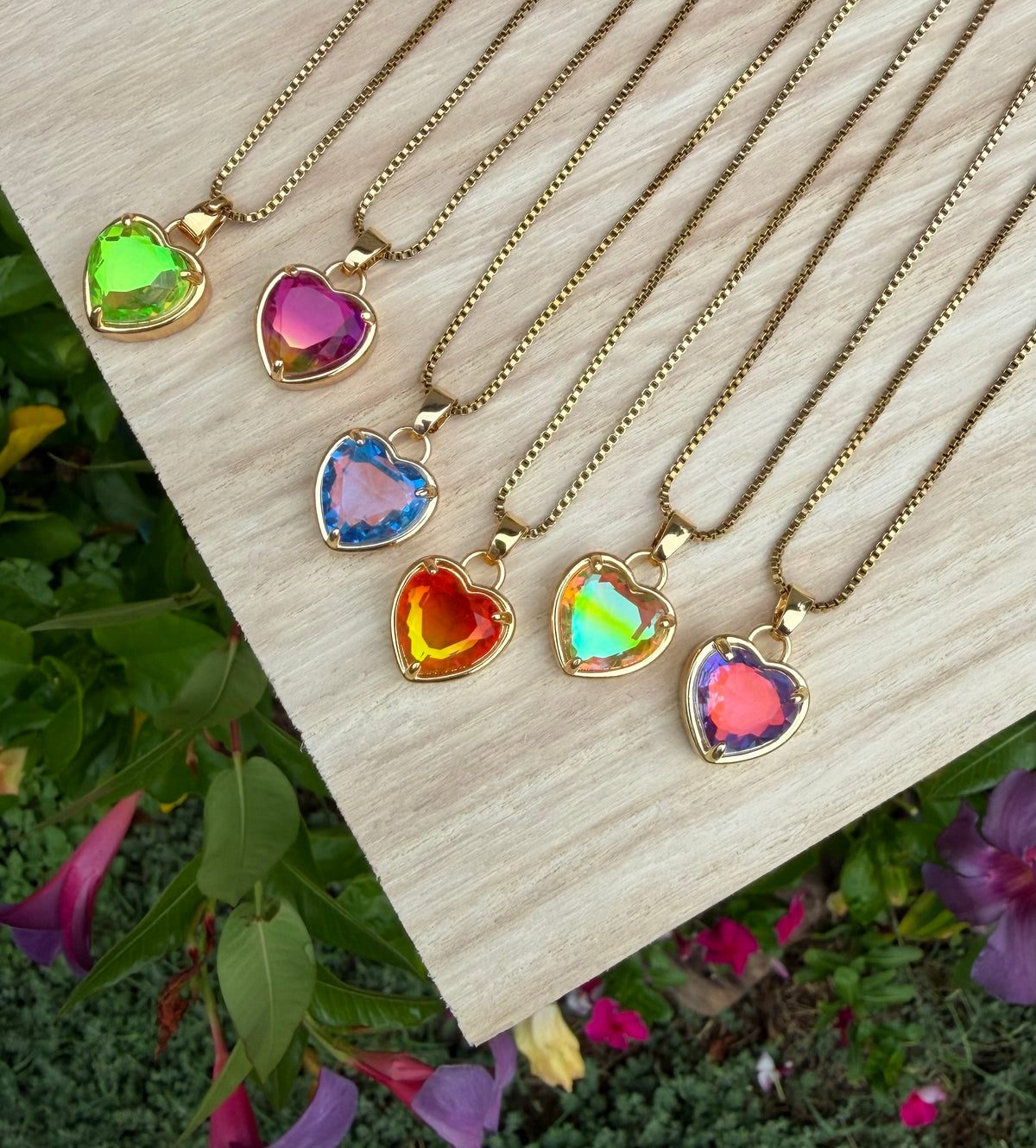 Prism Heart Necklace - Gold
