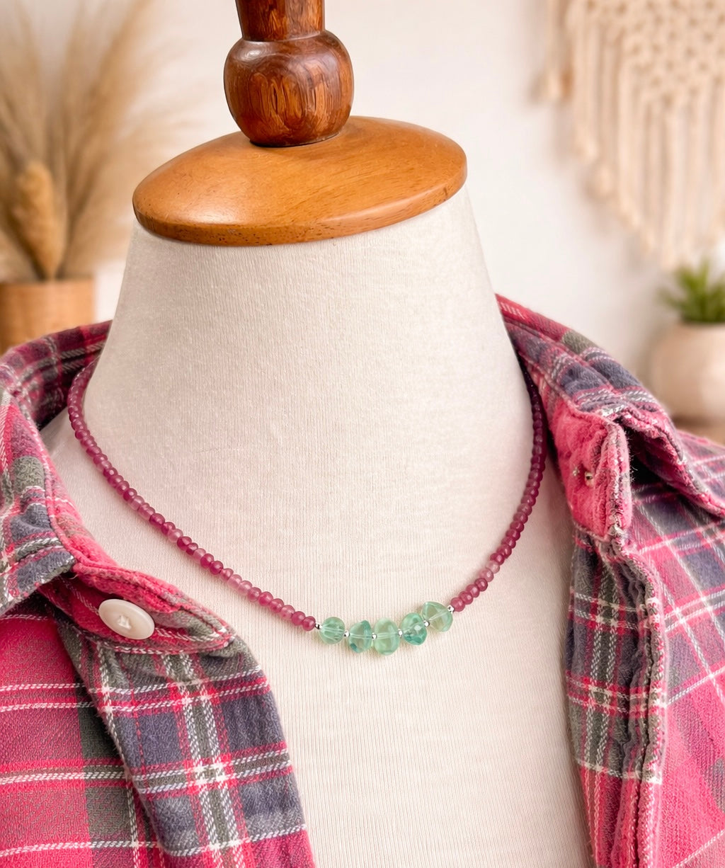 Fluorite Gemstone Necklace