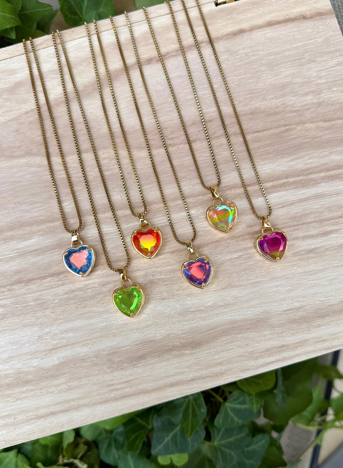 Prism Heart Necklace - Gold