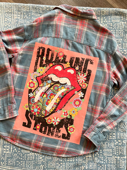 Womens Rolling Stones Flannel LARGE