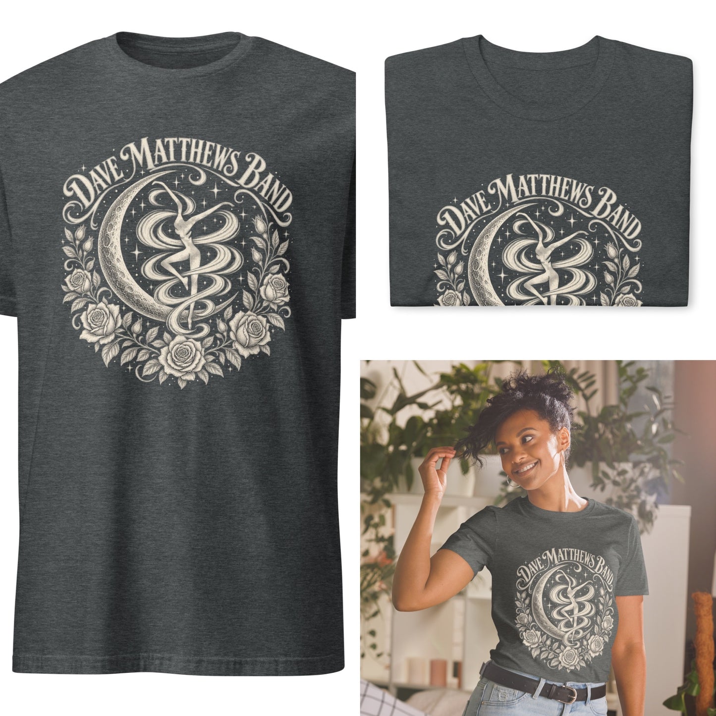 DMB ROSE TEE BLK/WHITE