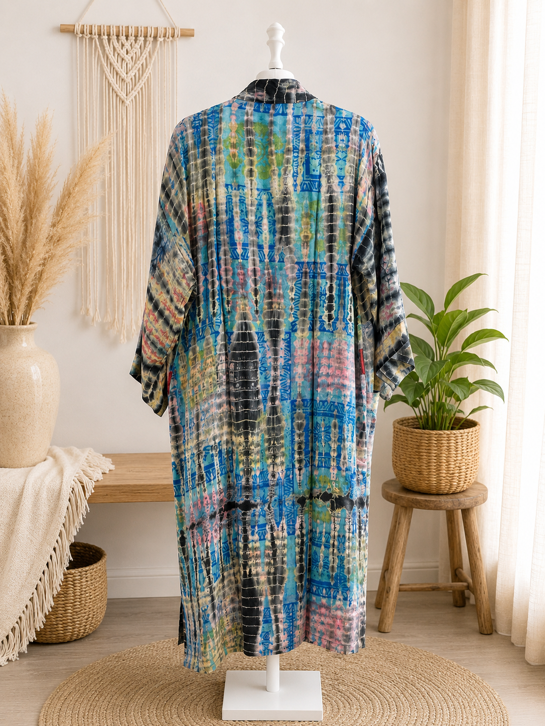 Mystic Tide Crepe Silk Kimono