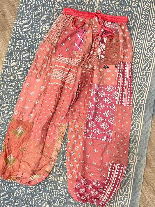 PINK Patchwork Joggers S-XL