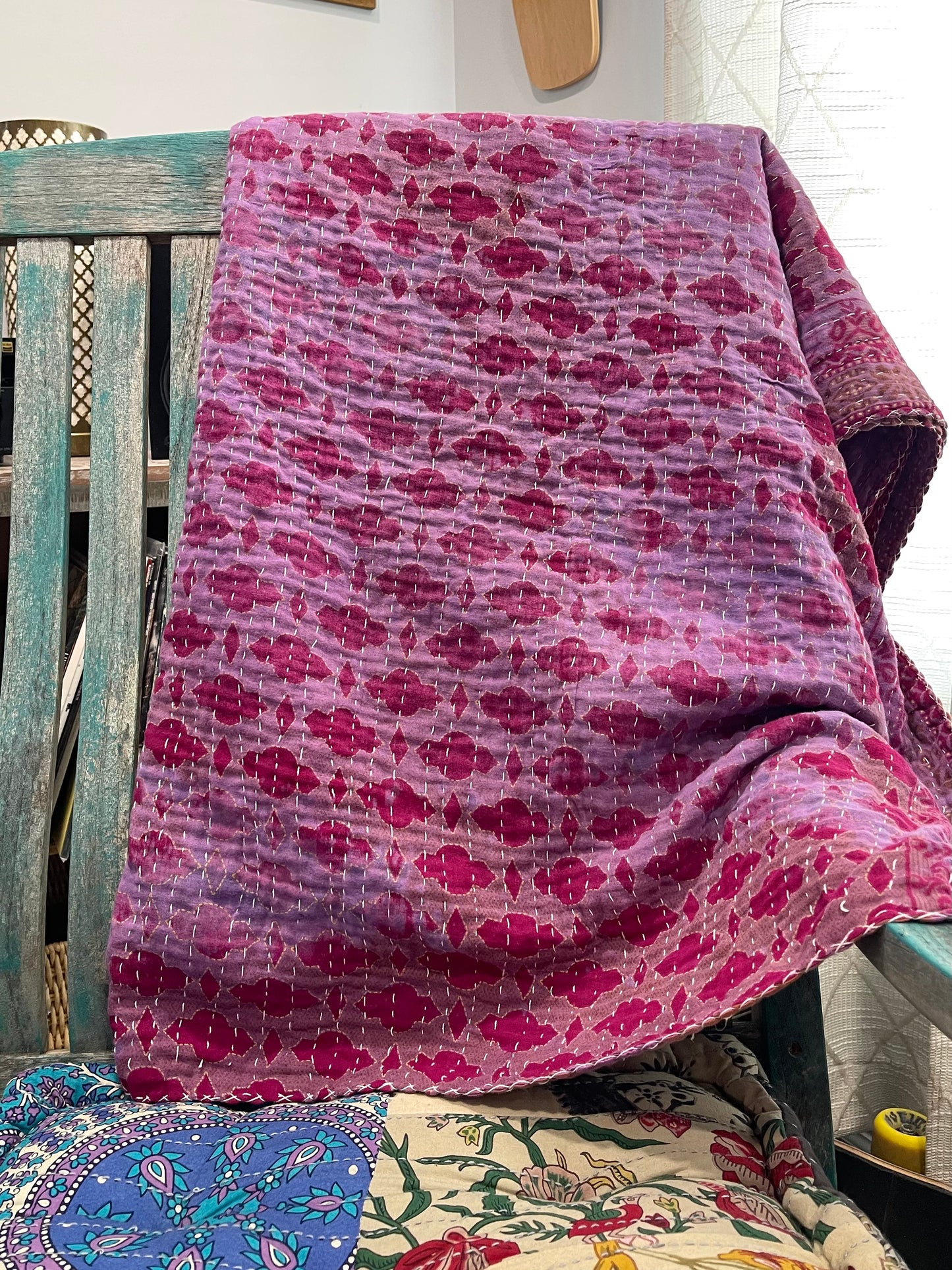 Color re-work Kantha Throw
