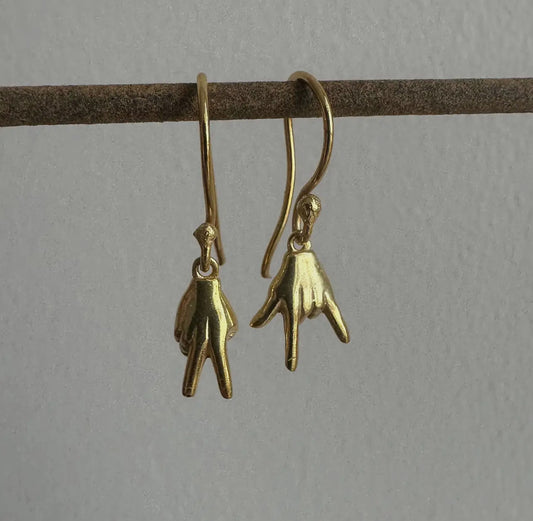 PEACE + LOVE EARRINGS - Gold