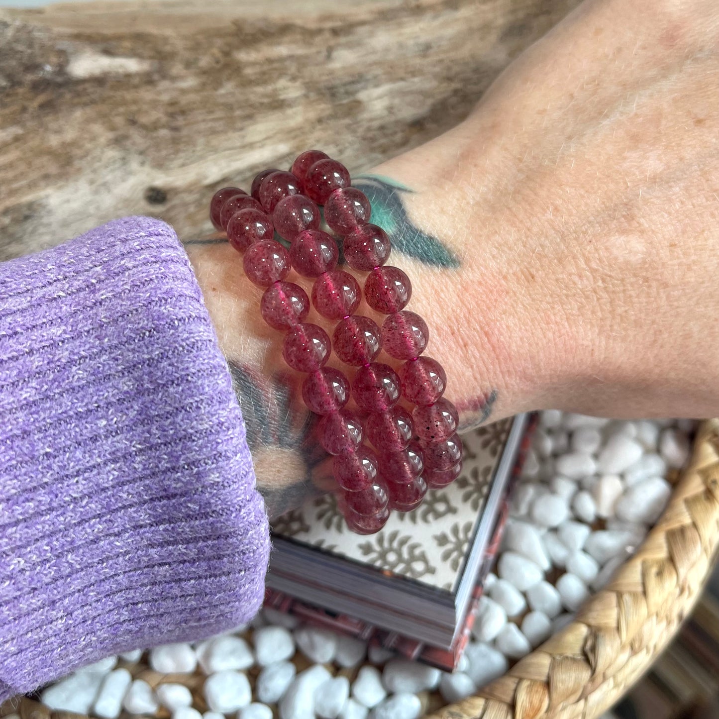 Strawberry Quartz Bracelet