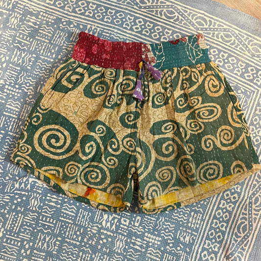 Summer Kantha Shorts S-XL