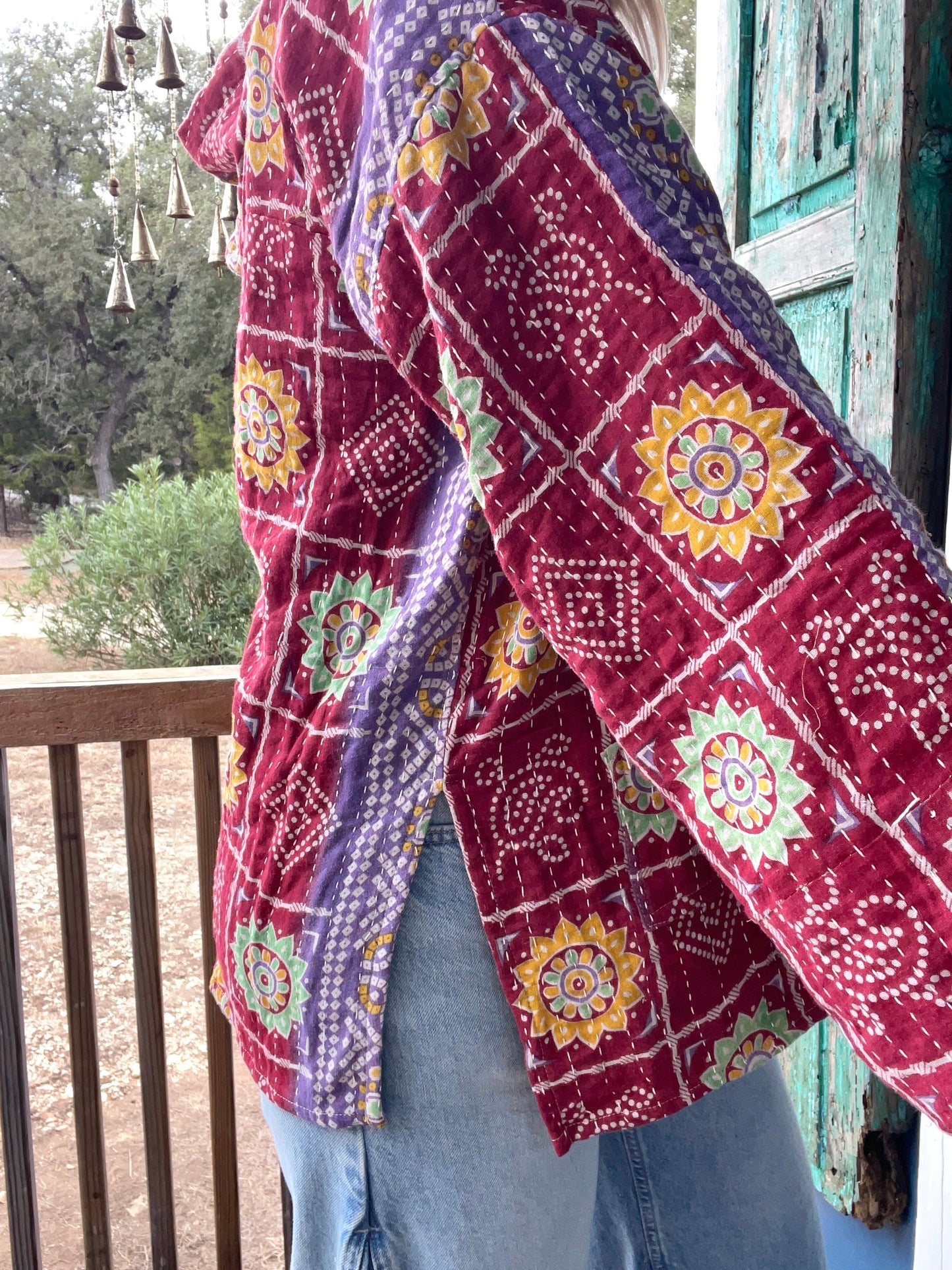 Good Vibes Kantha Hoodie S-L