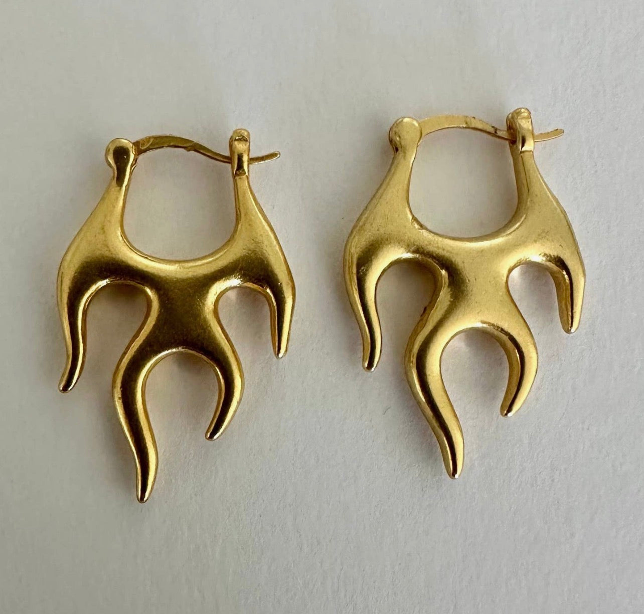 Gold FLAME HOOPS