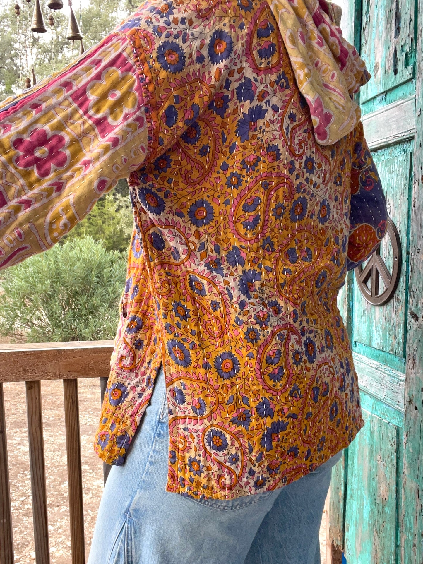 Good Vibes Kantha Hoodie S-L