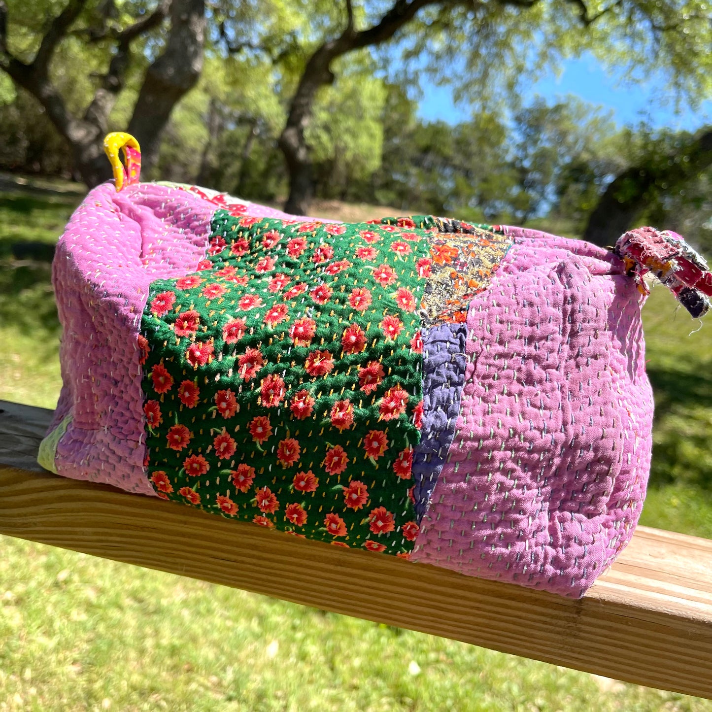 Large Kantha Travel Pouch