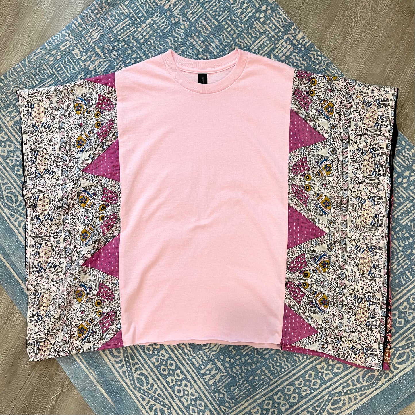 Cotton Kantha Tee (Soft Pink) S-XL