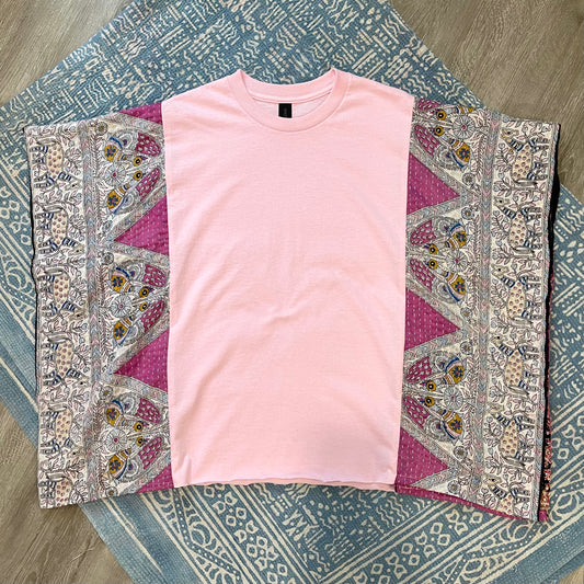 Cotton Kantha Tee (Soft Pink) S-XL