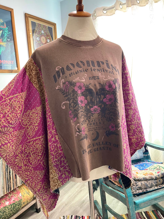 Moonrise Music Fest Kantha Crewneck Sweater S-2X
