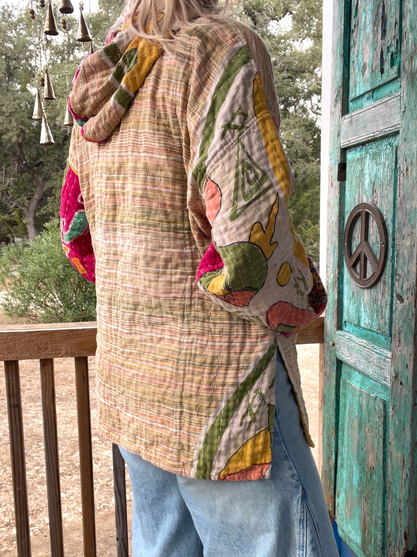 Good Vibes Kantha Hoodie S-L