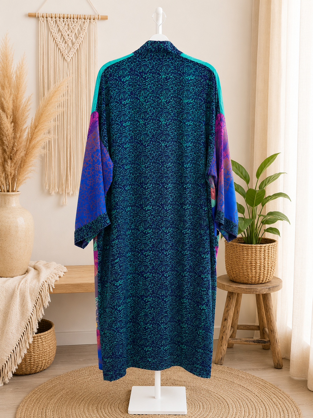 Mystic Tide Crepe Silk Kimono
