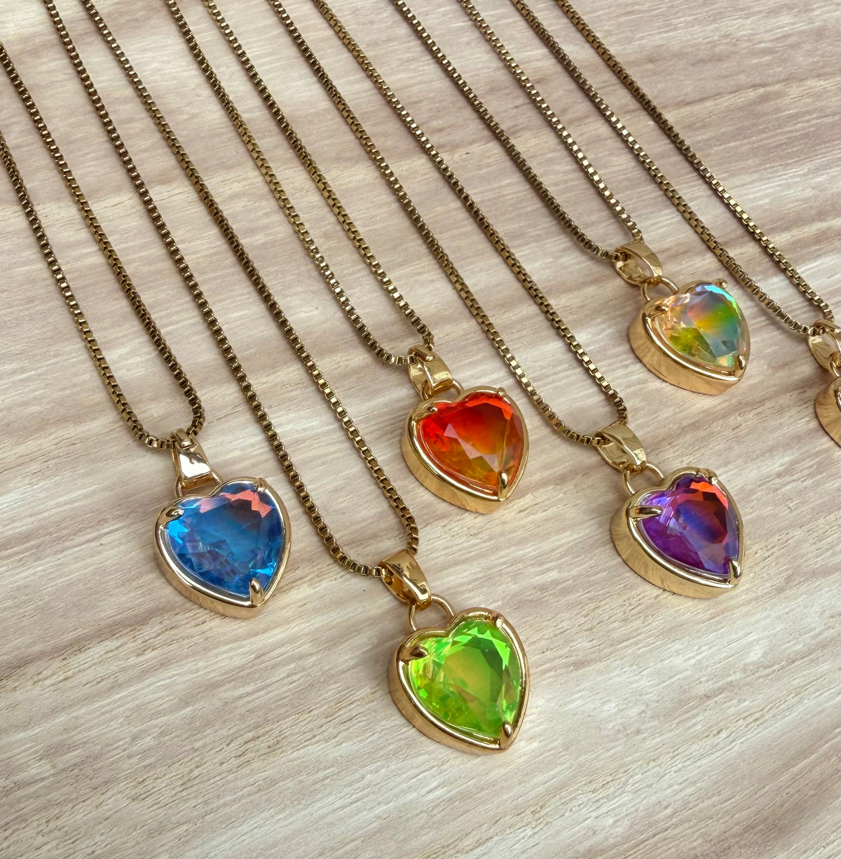 Prism Heart Necklace - Gold