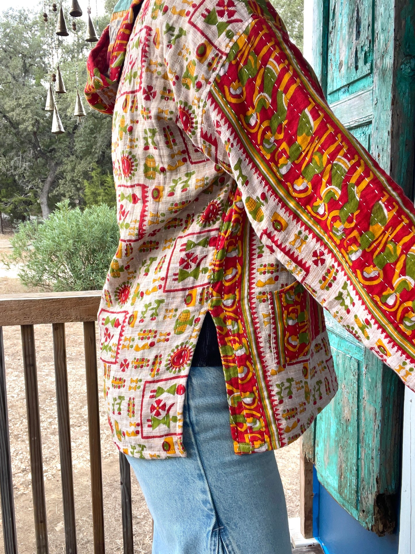 Good Vibes Kantha Hoodie S-L