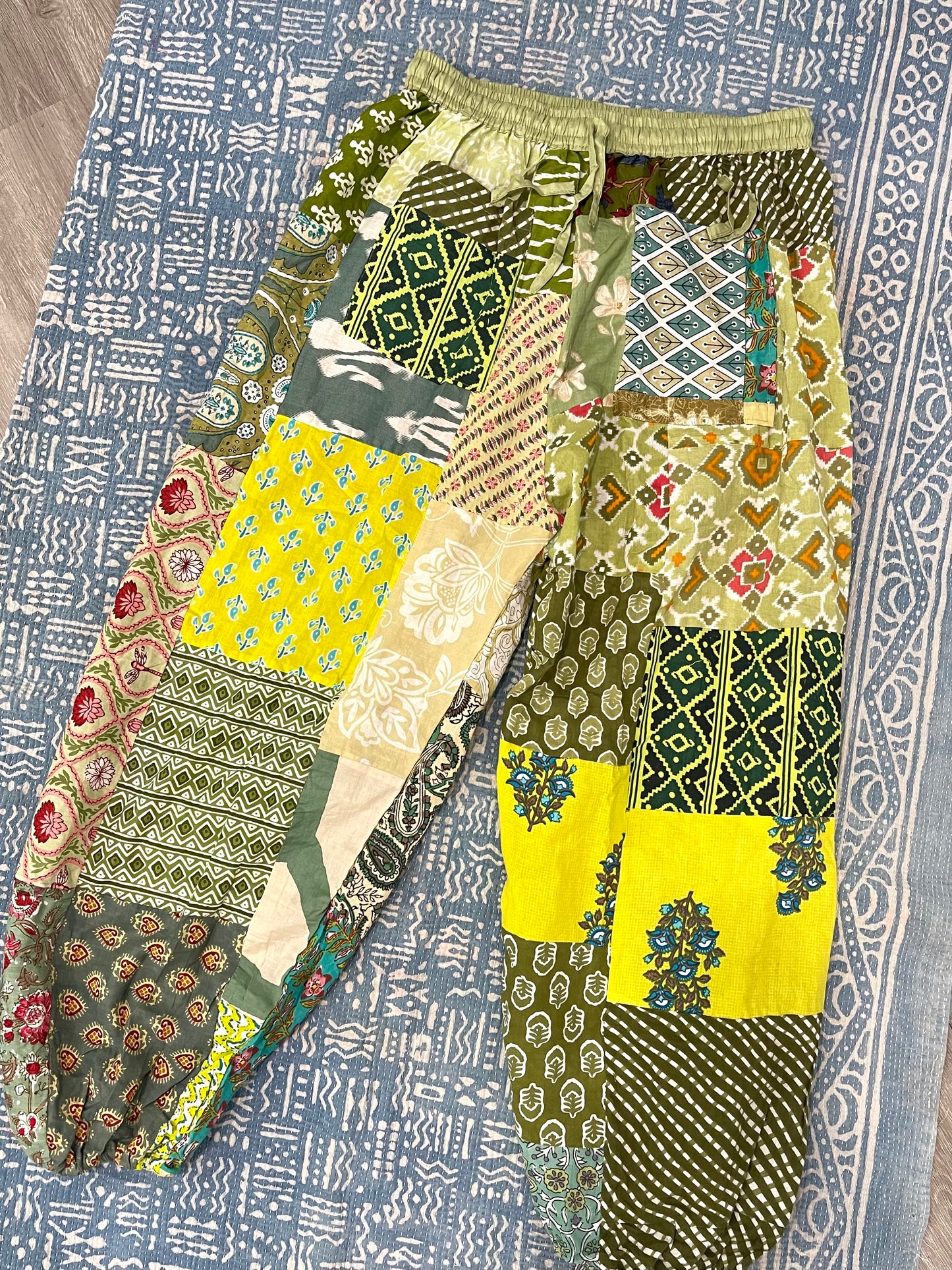 GREEN Patchwork Joggers S-L