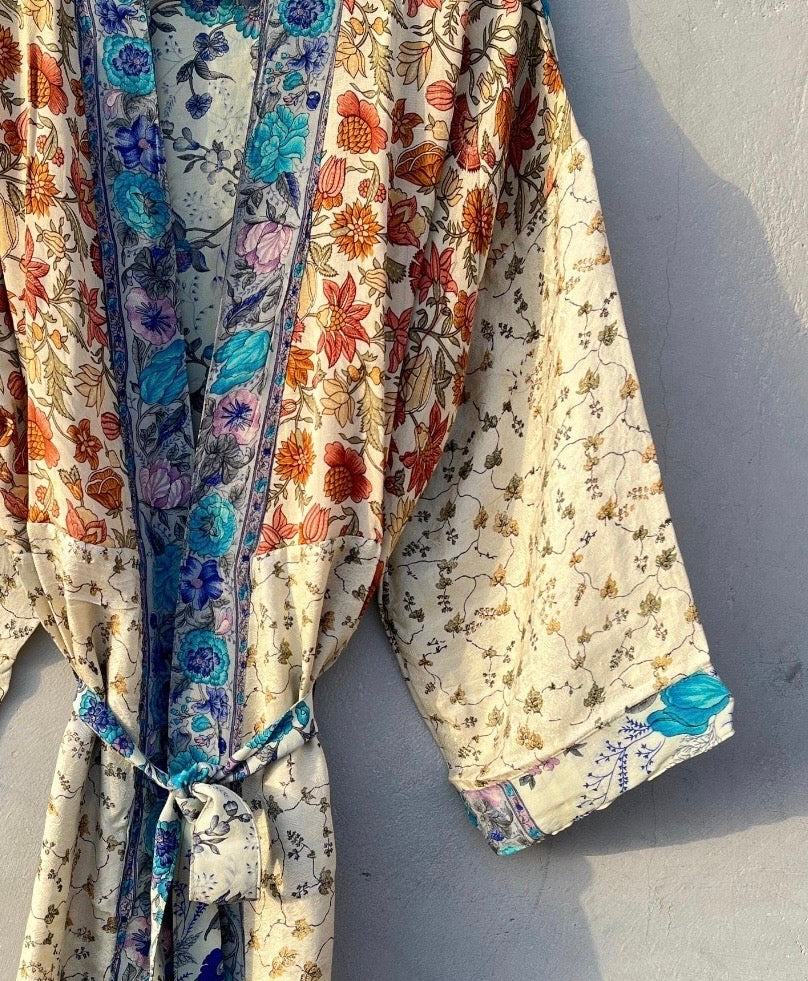 Mystic Tide Crepe Silk Kimono