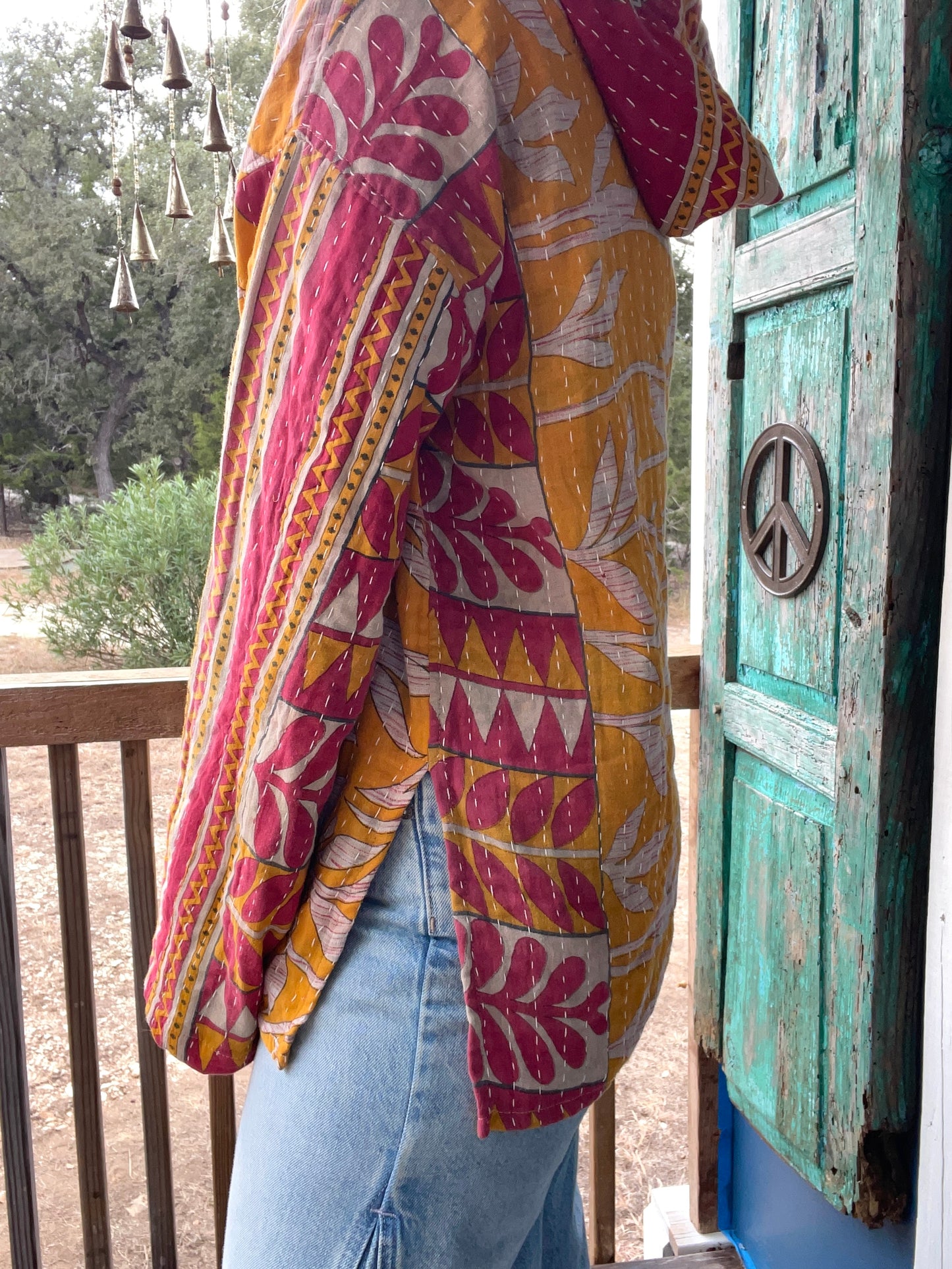 Good Vibes Kantha Hoodie S-L