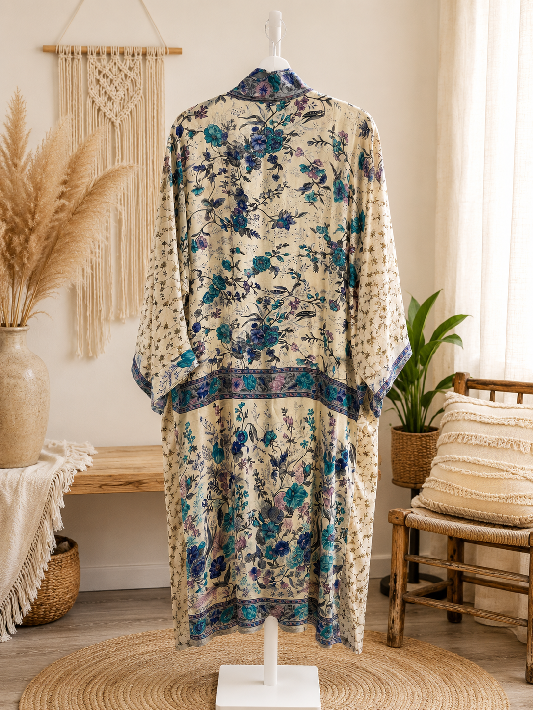 Mystic Tide Crepe Silk Kimono