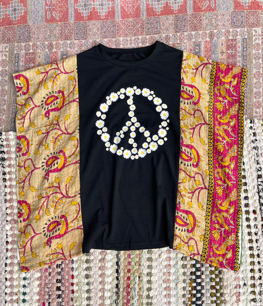 KANTHA PEACE TEE BLACK