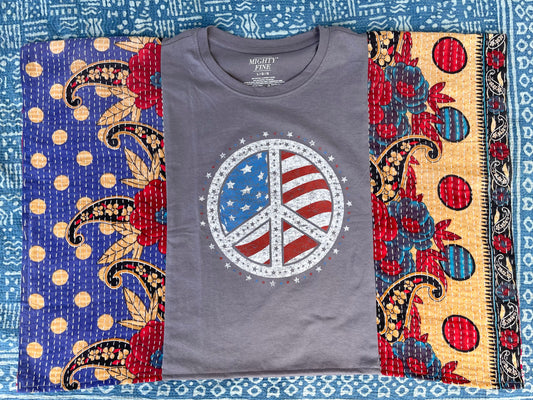 PEACE CROP TOP S-M