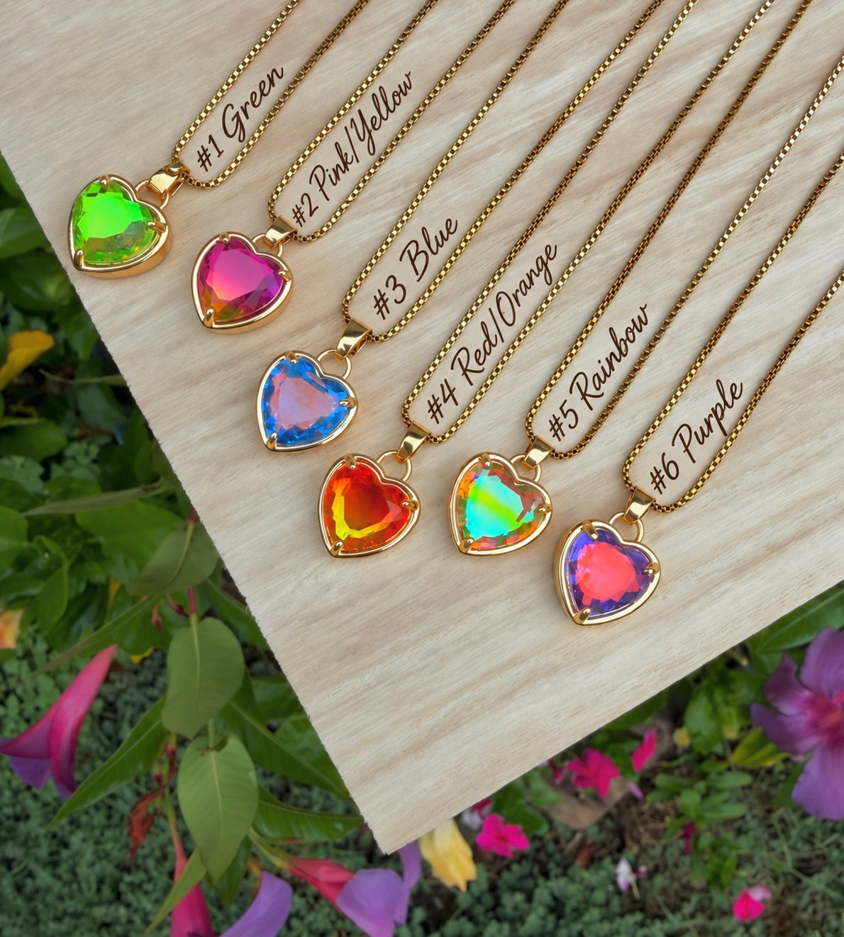 Prism Heart Necklace - Gold