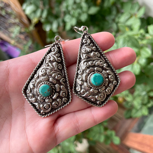 Tibetan Turquoise Earrings