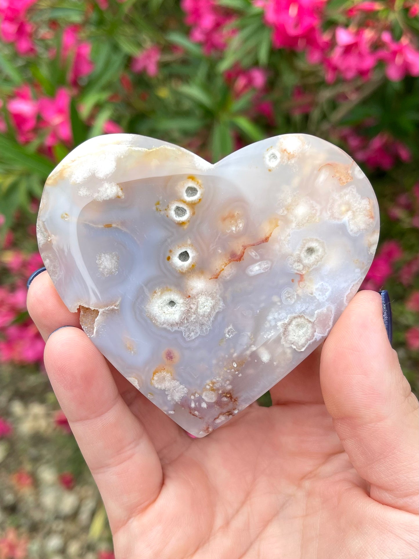 Flower Agate Heart