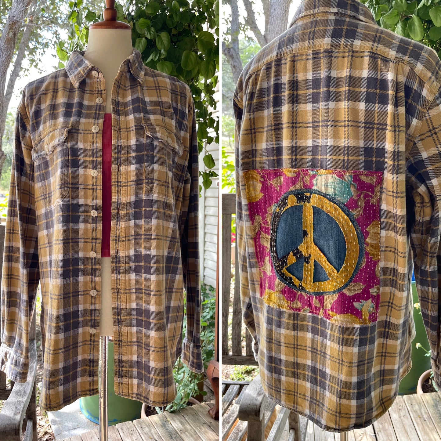Peace Patch Flannel L