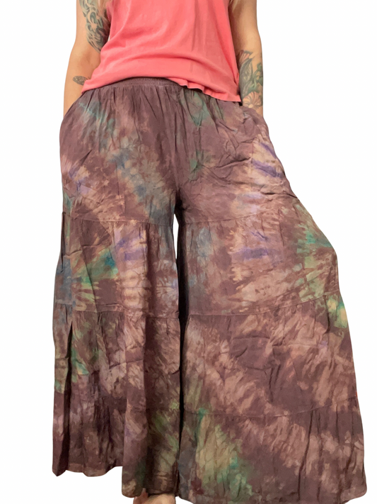 Tiered Moody Tie Dye Pants